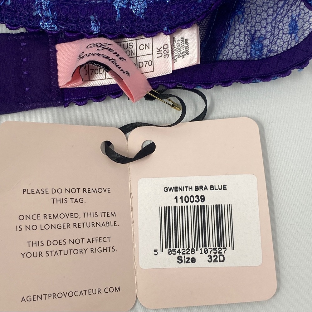 Agent Provocateur Gwenith Blue Bra NWT - Picture 12 of 14